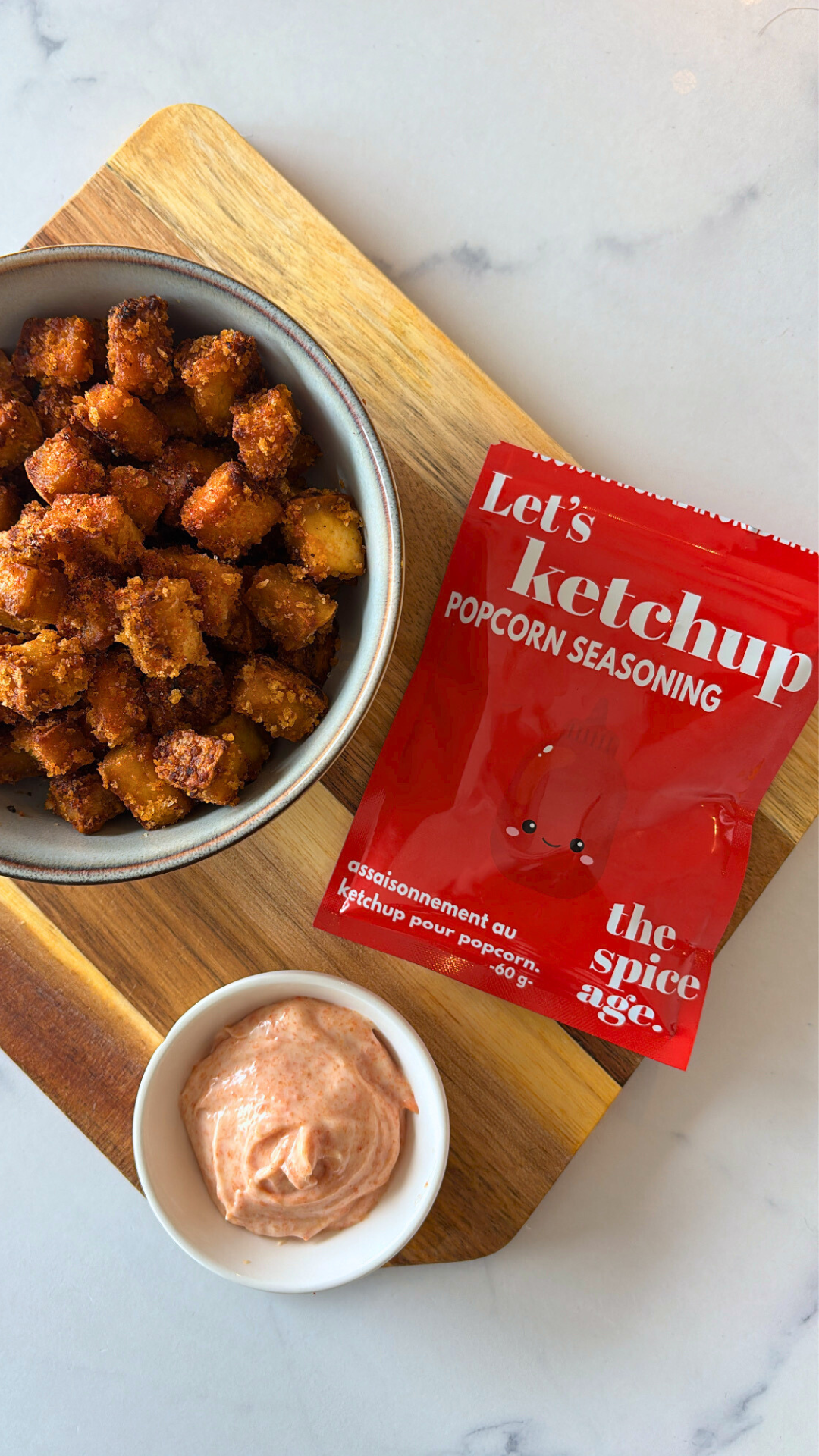 Crispy Tofu Seasoned With Ketchup