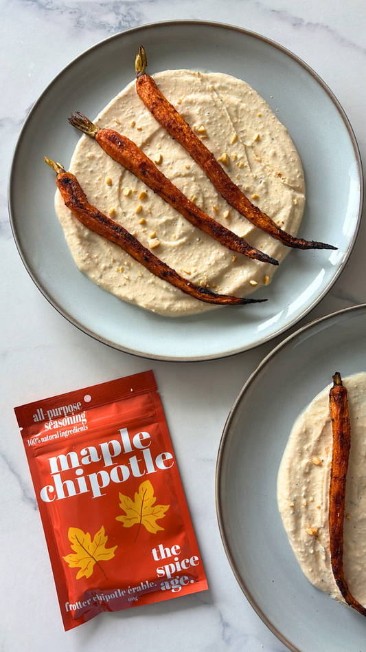 Maple Roasted Carrots & Creamy Tofu
