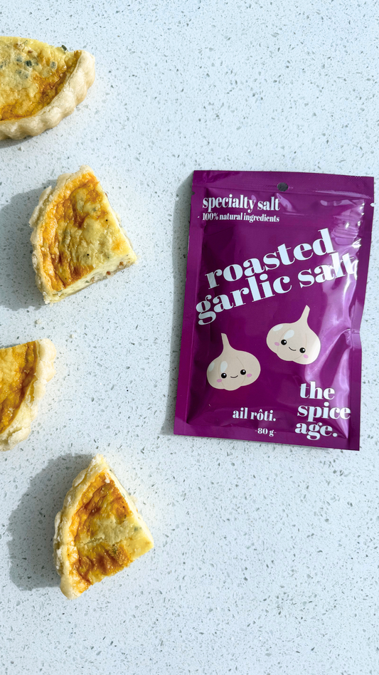 Mini Quiches with Roasted Garlic Salt